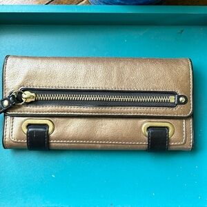 Coach great condition gold wallet